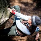 Sabin warming up in an unknown problem, Fontainebleau, France